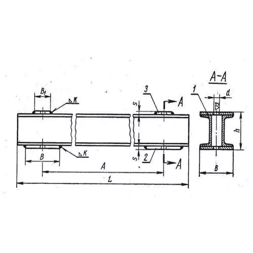 Балки опорных подвесок трубопроводов 1020x90.03x8000 мм Сталь 20 МН 3945-62